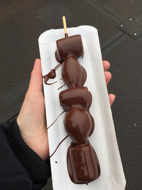 Chocolate kebab at Winter Wonderland