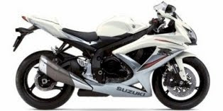 Motorcycles 2009 Suzuki GSX-R 750 White Sport Full Fairing