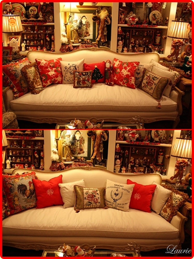 sofa w christmas-vert