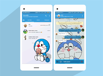 tema whatsapp doraemon lucu