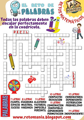 Crucigrama, Cruza-Palabras, Palabras Cruzadas, Juego de Palabras, Juego de Letras, Cruzada Matemática, Desafíos matemáticos, Problemas matemáticos, Retos matemáticos, Reto mental, Reto matemático