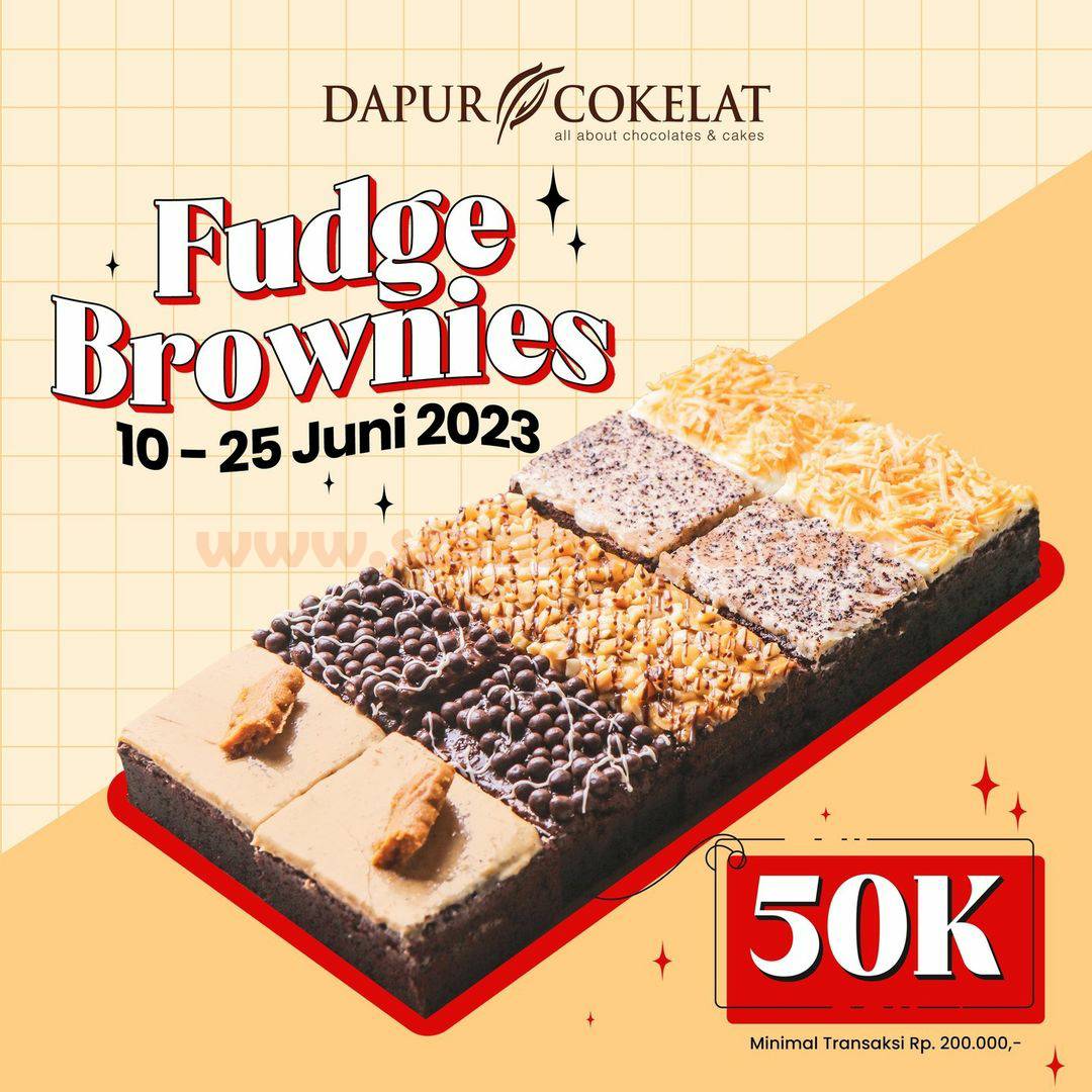 Promo DAPUR COKELAT FUDGE BROWNIES CUMA 50RIBU*