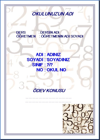 SANAL BİLGİ MERKEZİ: MATEMATİK ÖDEV KAPAĞI, MATEMATİK 