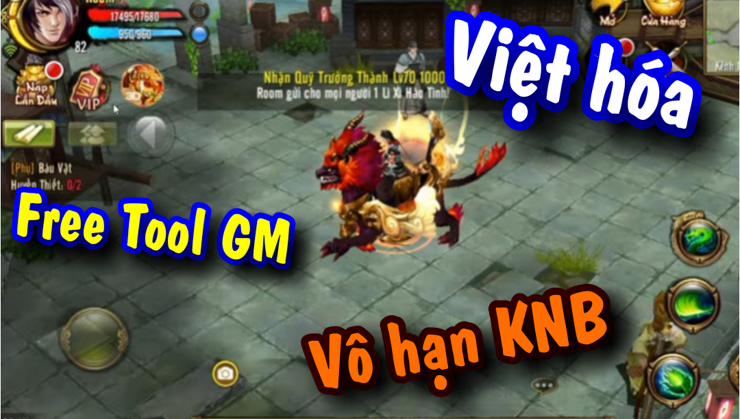 Game mobile lậu Thiên Long Bát Bộ 3D Việt hóa Free Tool GM vô hạn KNB