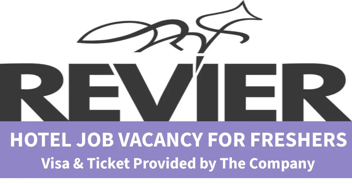 Revier Hotel Dubai Careers 2024- Free Recruitment