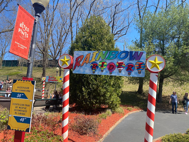 Rainbow Riders Lake Compounce Attraction Sign