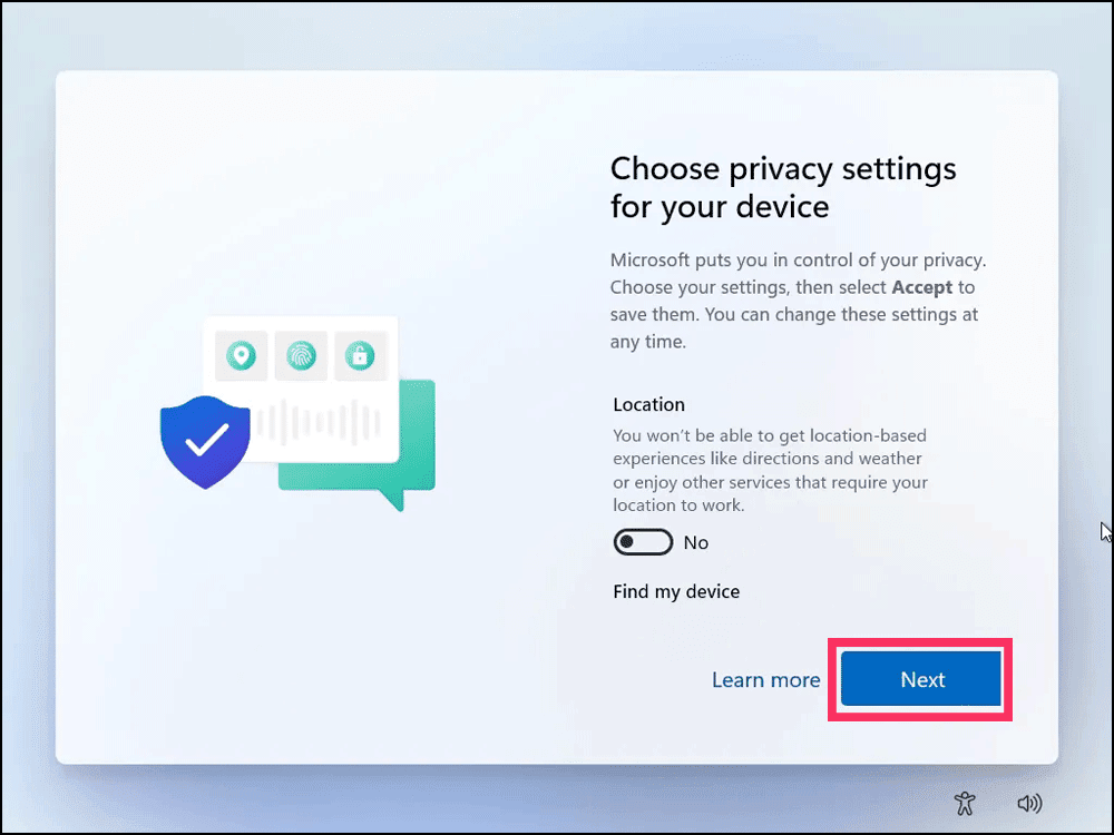 24-VirtualBoxVM-Choose-privacy-settings