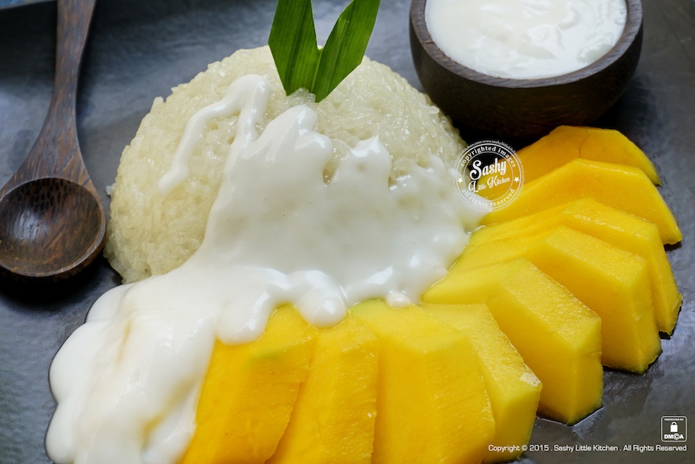 Mango sticky rice (khao niao mamuang) - Bali Food Blogger: Resep dan