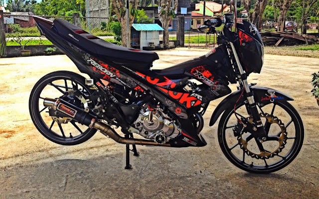 Modifikasi Suzuki Satria Standar Racing Sederhana