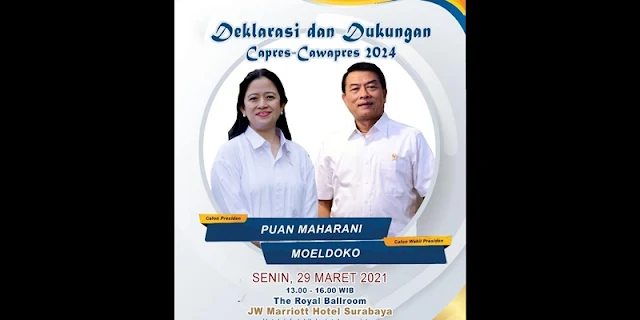 Beredar Kabar, Pasangan Puan-Moeldoko Capres Cawapres 2024 Akan Dideklarasikan di Surabaya