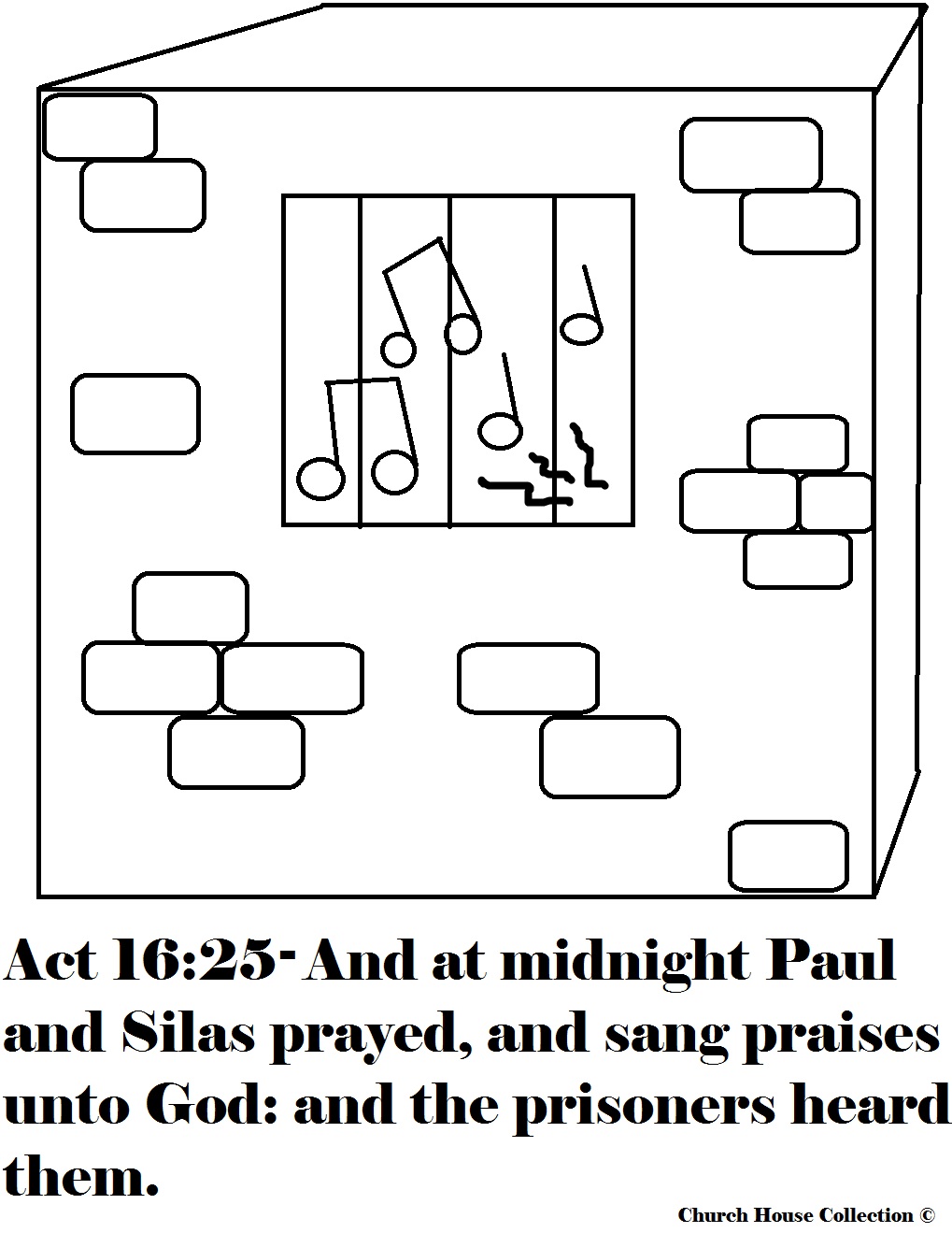 Check out the rest of the Paul and Silas Coloring Pages With and without scriptures Bible Coloring Pages