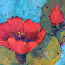 Cactus Flowers #25, Contemporary Landscape Paintings by Arizona Artist Amy Whitehouse