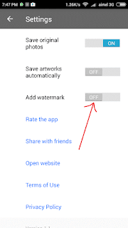 disable Add watermark