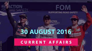 Current Affairs 30 August 2016