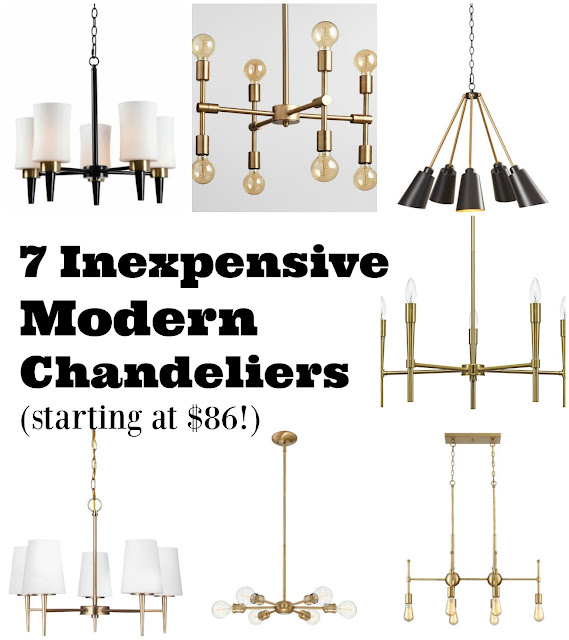 7 inexpensive modern brass chandeliers