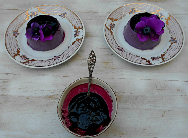 panna cotta de mirtilos