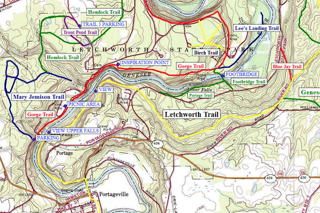 Letchworth State Park Trail Map