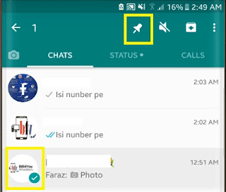 whatsapp chat pin