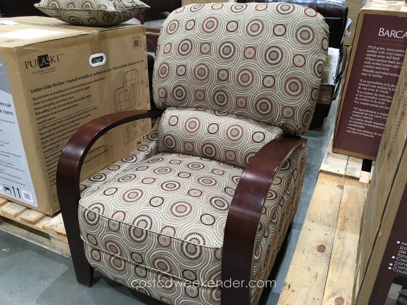 Wood Arm Recliner Chair