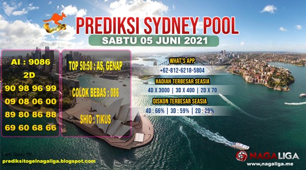 PREDIKSI SYDNEY  SABTU 05 JUNI 2021