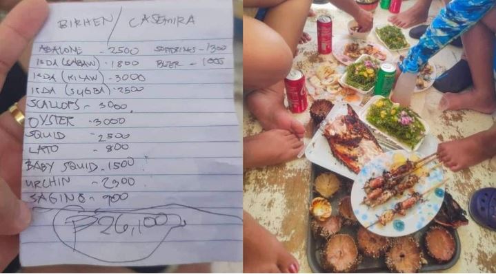 A netizen complained of the P26,000 bill they had while in Panglao's Virgin Island