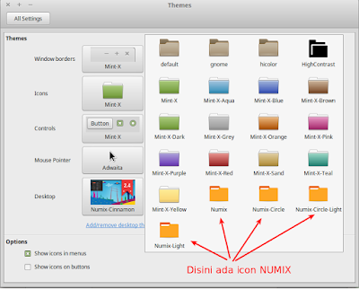 Cara Instal Numix Icon di Linux Mint 17.1 Cinnamon Rebecca