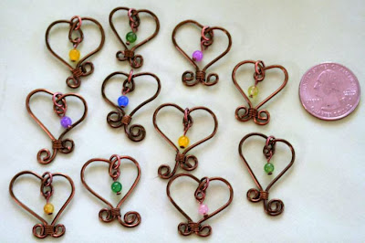 Art Charm Swap ~ Love: ooak charm, antique bronze, jade, wire wrapping :: All Pretty Things