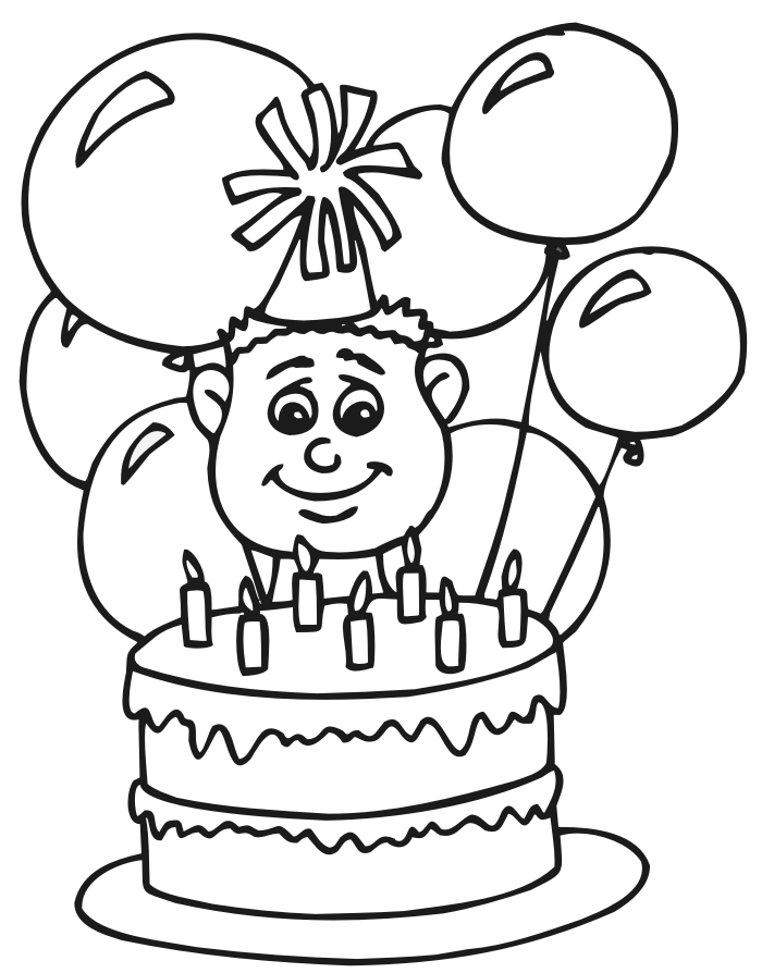 happy birthday cards coloring pages. 7th irthday boy color