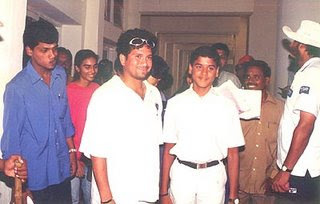 Sachin Tendulkar With his fans