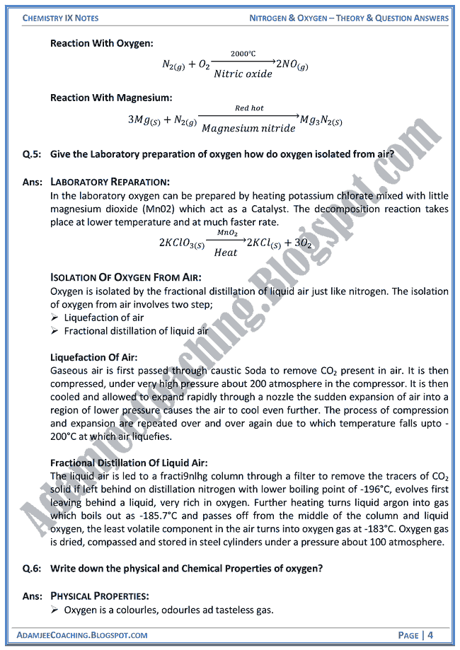 nitrogen-and-oxygen-theory-notes-and-question-answers-chemistry-ix