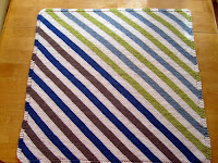 Striped Diagonal Baby Blanket