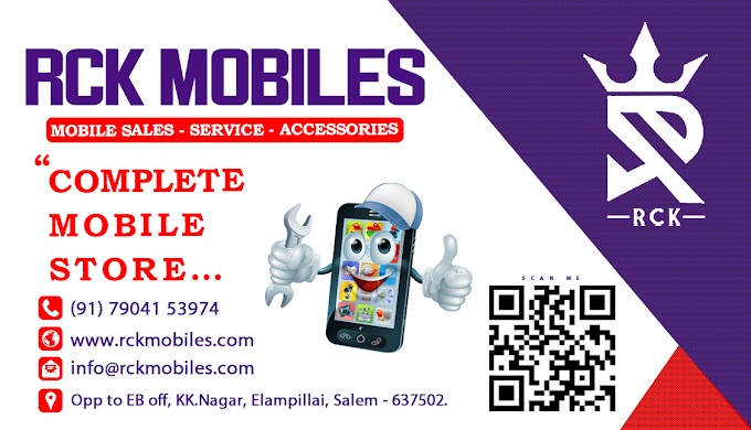Discover Why RCK Mobiles Is the Premier Mobile Phone Sales Center in Ellampillai, Salem