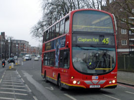 a 45 arrives at Clapham Park