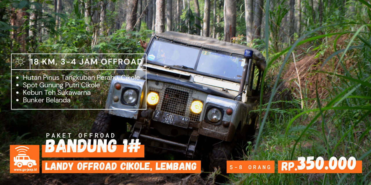 paket offroad land rover cikole, lembang, bandung utara