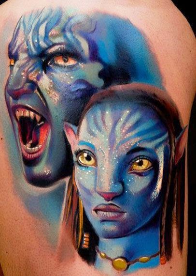 Avatar Tattoo Designs, Designs of Attractive Avathar Tattoos, Angry Avatar Design Tattoos, Impressive Avatar in Angry Tattoos