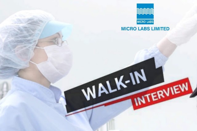 Micro Labs | Walk-in for Production-QC-QA on 25 Jan 2020 | Pharma Jobs in Bangalore