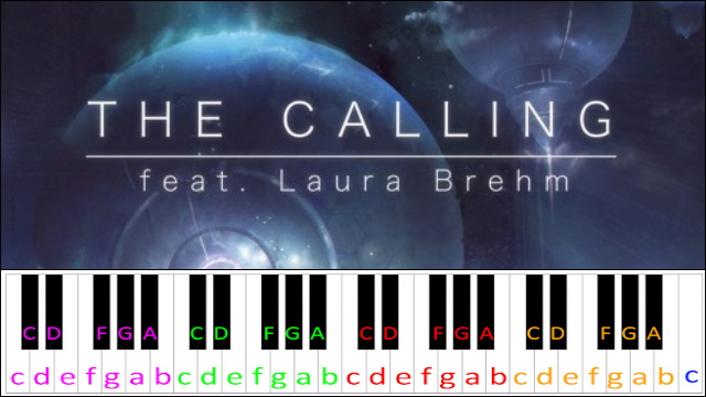 The Calling by TheFatRat ft. Laura Brehm Piano / Keyboard Easy Letter Notes for Beginners