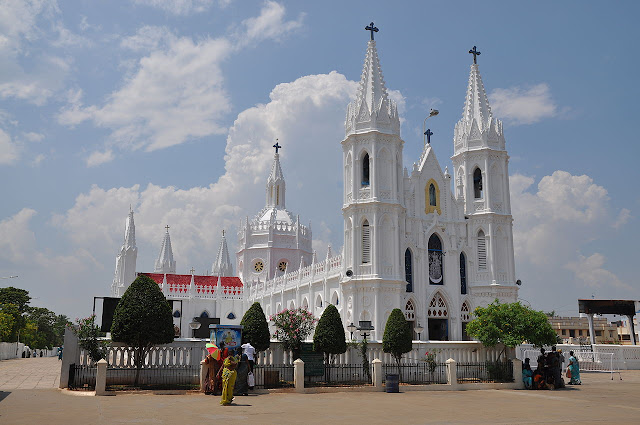 Front View of Our Lady of Good Health Velankanni 