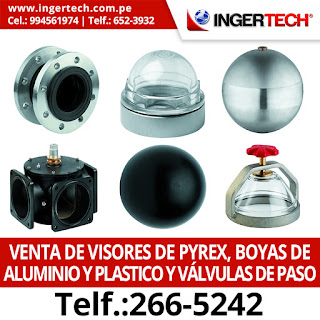 VENTA DE VISORES DE PYREX, BOYAS DE ALUMINIO Y PLÁSTICO Y VÁLVULAS DE PASO