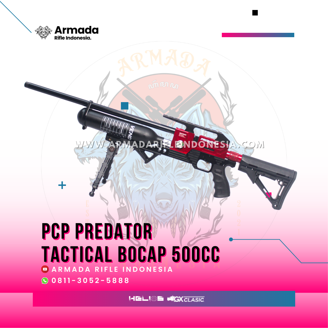 PCP PREDATOR TACTICAL BOCAP 500CC