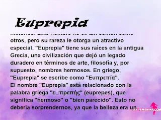 significado del nombre Euprepia