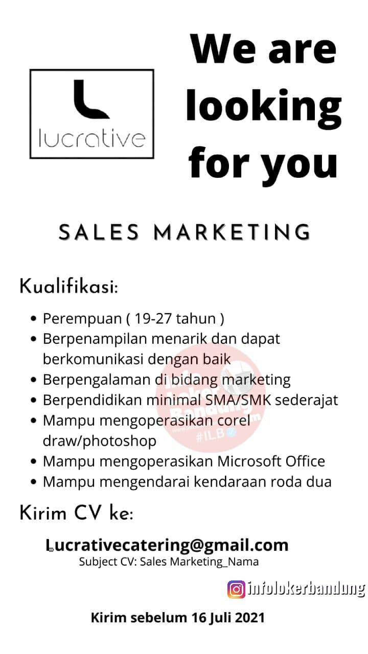 Lowongan Kerja Sales Marketing Lucrative Bandung Juli 2021