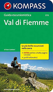 Val di Fiemme, italienische Ausgabe: Wanderführer mit Tourenkarten und Höhenprofilen