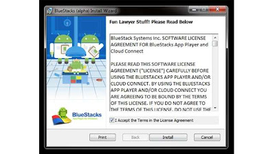 install bluestacks liscence agreement for bluestacks installation