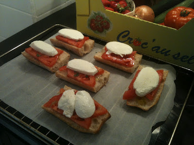 tartines tomates mozza