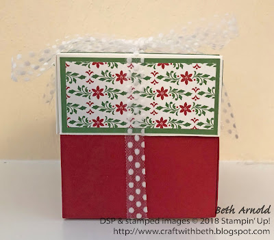 Craft with Beth: Stampin' Up! Gift Box Christmas Dashing Along Designer Series Paper DSP