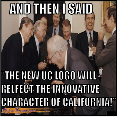 new UC logo redesign funny meme Reagan image