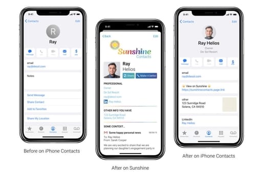 Sunshine Contact uses artificial intelligence to manage contacts