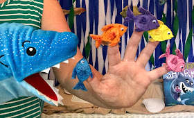 Five Little Fishies Teasing Mr. Shark, shark fingerplays