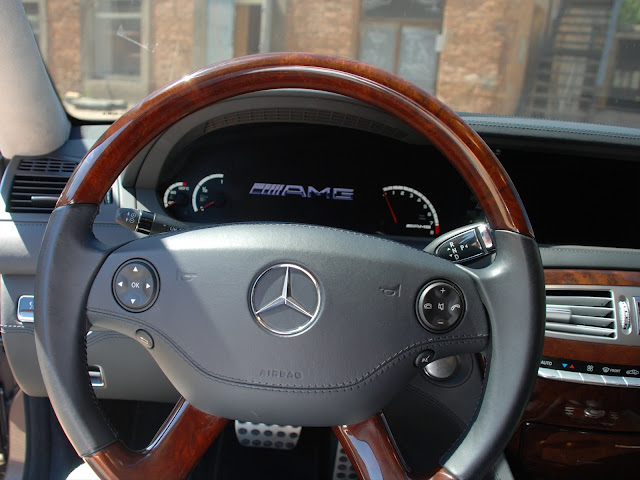 mercedes w216 cl 63 amg wooden steering wheel